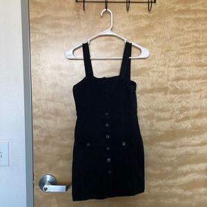 Black denim dress
